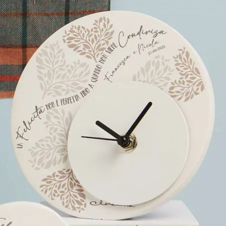 Bomboniera Claraluna Orologio Cuore Rosa con Frase Motivazionale – Personalizzato (Scatola a Scelta Inclusa)