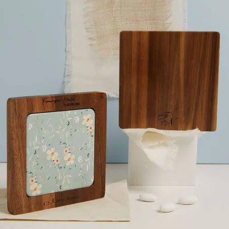 Bomboniera Claraluna Sottopentola Floreale Verde Personalizzato