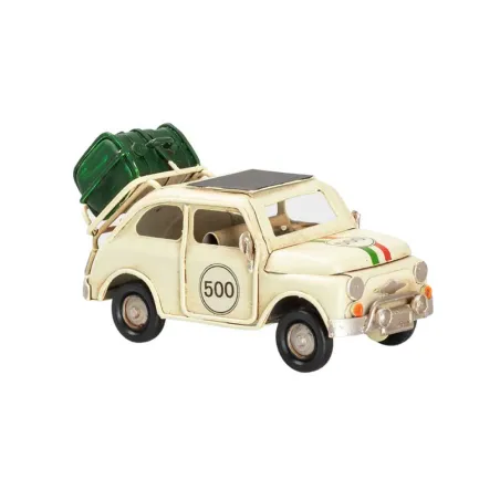 Bomboniera Prima Comunione Auto 500 in Metallo (3 Colori Assortiti Verde/Crema/Rosso) + Sacchetto Bianco e Scatola