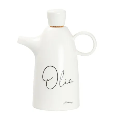 Bomboniera Matrimonio Oliera in Porcellana Bianca con Tappo – Con Sacchetto, Scatola