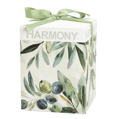 Bomboniera Matrimonio Zuccheriera in Porcellana con Decoro Foglie e Cucchiaino in Legno – Con Sacchetto Bianco, Scatola