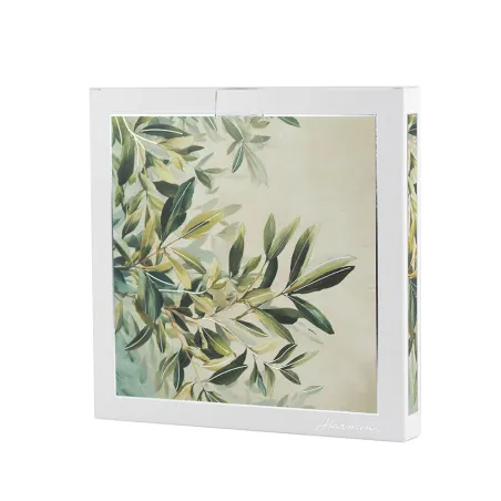 Bomboniera Matrimonio Sottopentola in Porcellana con Decoro Foglie e Frase – Con Sacchetto Bianco, Scatola