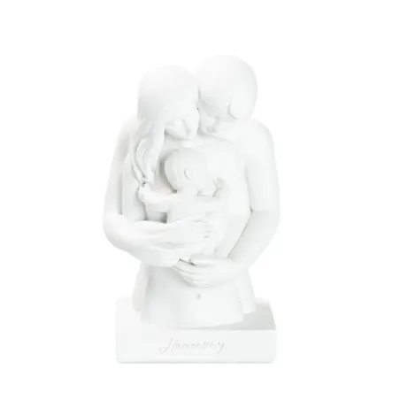 Bomboniera Matrimonio Sacra Famiglia in Resina Bianca – Con Sacchetto Bianco, Scatola