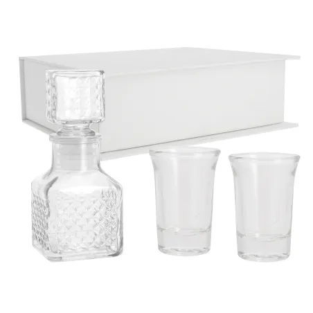 Bomboniera Matrimonio “Brindisi Elegante” – Set Bottiglia in Vetro con 2 Bicchierini, Scatola e Confezione Personalizzabile