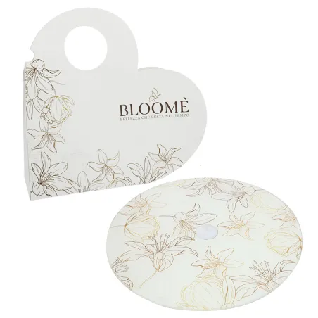 Bomboniera Matrimonio Bloome “Giglius” – Tagliere Tondo Girevole in Vetro Gigli Bianchi con Scatola