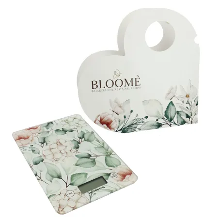 Bomboniera Matrimonio Bloome Botanic – Bilancia Digitale Rettangolare in Vetro Ortensie Verdi con Scatola