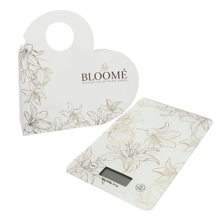 Bomboniera Matrimonio Bloome “Giglius” – Bilancia Digitale Rettangolare in Vetro Gigli Bianchi con Scatola