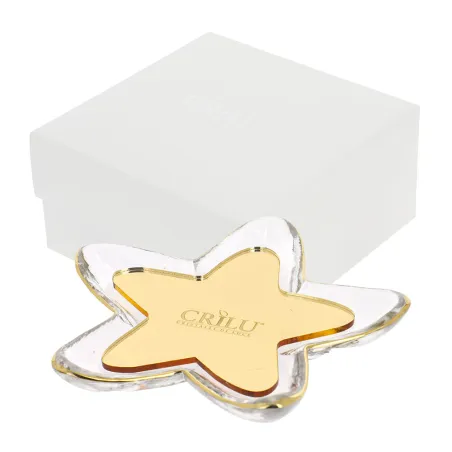 Bomboniera Matrimonio Piattino Stella Oro Specchiato – Scatola Inclusa