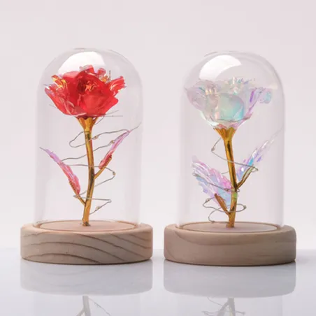 Bomboniera Rosa Incantata in Teca – 2 Colori Assortiti