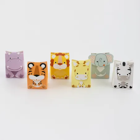 Scatolina Animali Nascita e Battesimo con Confetti